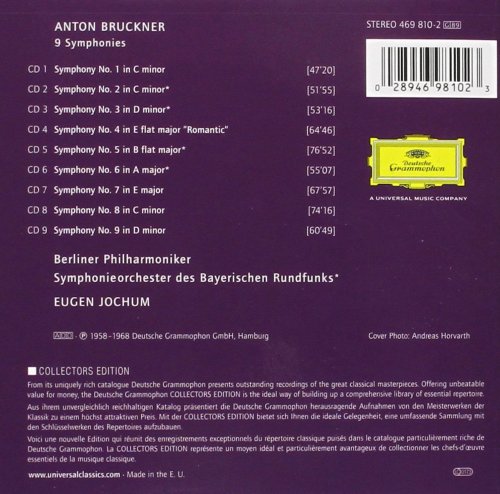 Berliner Philharmoniker, Symphonieorchester des Bayerischen Rundfunks, Eugen Jochum - Bruckner: 9 Symphonies (2002)