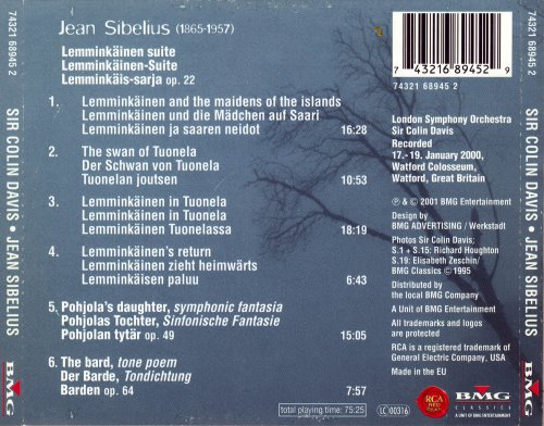 Colin Davis, London Symphony Orchestra - Sibelius: Pohjola's Daughter, Four Lemminkainen Legends (2001)