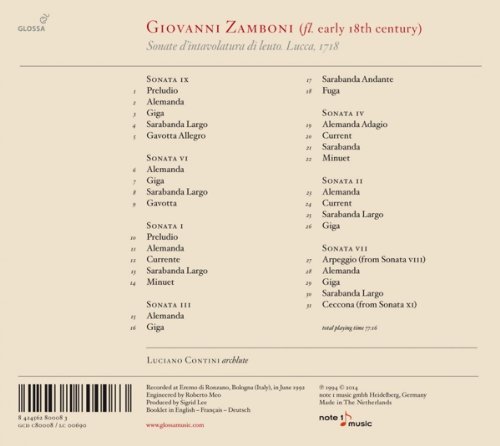 Luciano Contini - Giovanni Zamboni: Sonatas for Lute (2014)