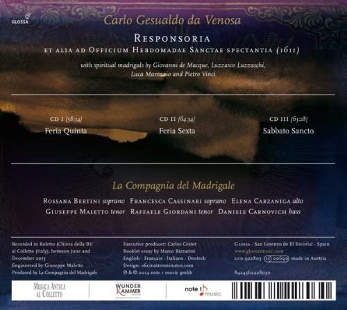 La Compagnia del Madrigale - Carlo Gesualdo: Responsoria (2014) Hi-Res