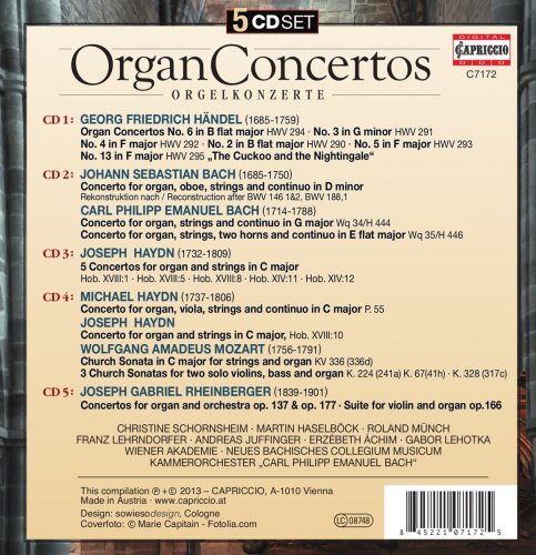 Erzsebet Achim, Istvan Ella, Christine Schornsheim, Roland Munch, Gabor Lehotka, Franz Lehrndorfer, Martin Haselbock, Andreas Juffinger - Organ Concertos (2013)