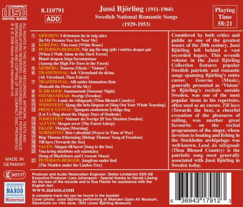 Jussi Björling - Collection, Vol. 7: Swedish National Romantic Songs 1929-1953 (2008)