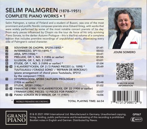 Jouni Somero - Palmgren: Complete Piano Works, Vol. 1 (2021) CD-Rip