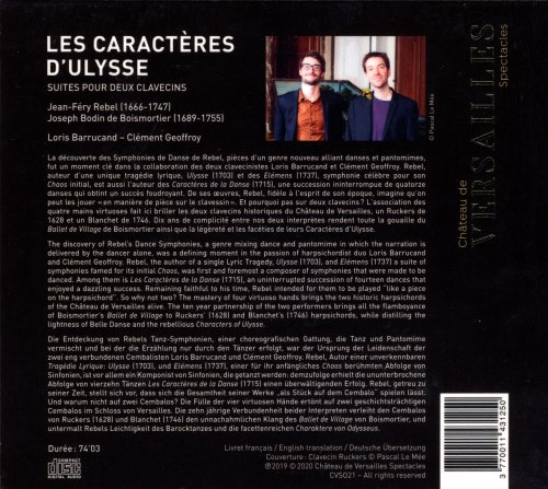 Loris Barrucand, Clément Geoffroy - Rebel & Boismortier: Les caractères d'Ulysse. Suites pour deux clavecins (2020) CD-Rip