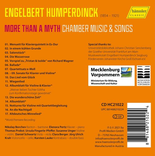 Engelbert Humperdinck - More Than a Myth: Chamber Music & Songs by Engelbert Humperdinck (2021) [Hi-Res]