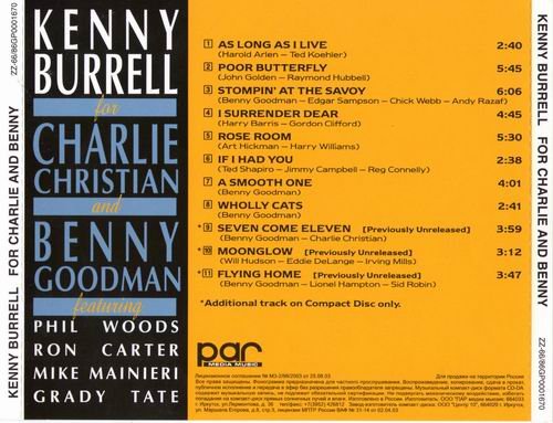 Kenny Burrell - For Charlie Christian & Benny Goodman (2003)