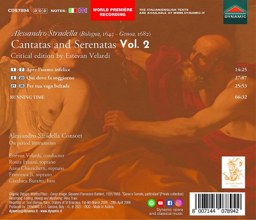 Alessandro Stradella Consort & Estévan Velardi - Stradella: Cantatas & Serenatas, Vol. 2 (2021) [Hi-Res]