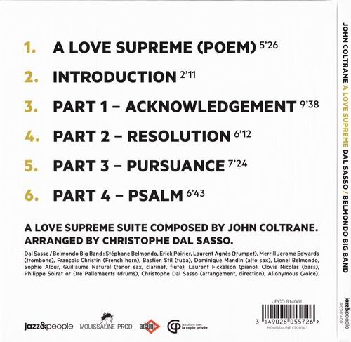 Dal Sasso / Belmondo Big Band - John Coltrane: A Love Supreme (2014) CD Rip