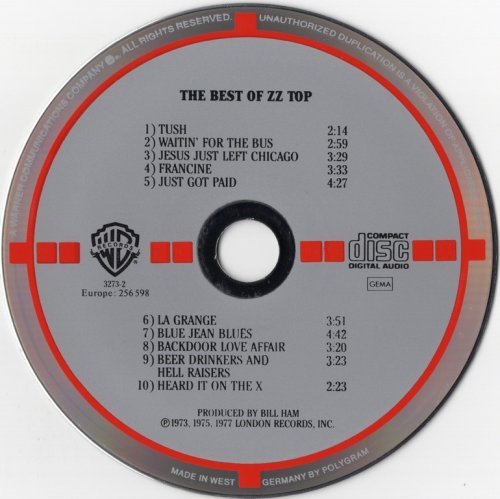 ZZ Top - The Best Of ZZ Top (1977) {1984, Target CD}