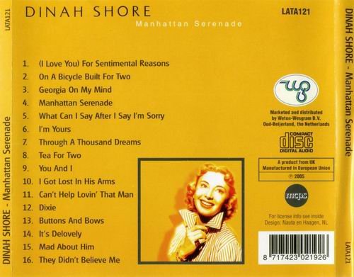 Dinah Shore - Manhattan Serenade (2005)