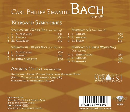 Andrea Chezzi - C.P.E. Bach: Keyboard Symphonies (2014)