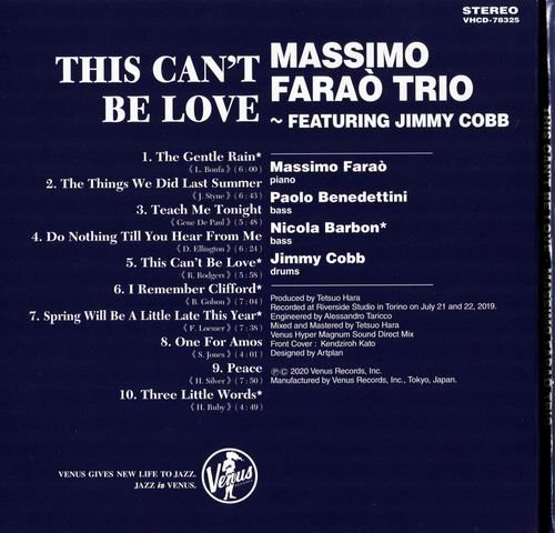 Massimo Farao'Trio Featuring Jimmy Cobb - This Can't Be Love (2020)