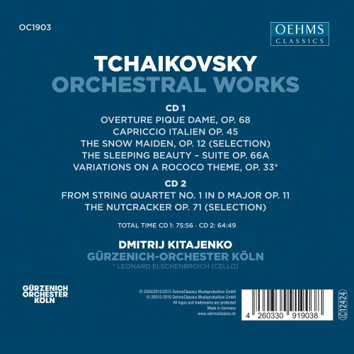 Leonard Elschenbroich, Dmitri Kitayenko, Gürzenich-Orchester Köln - Tchaikovksy: Orchestral Works (2021)