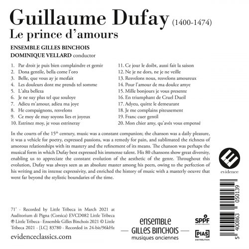 Ensemble Gilles Binchois - Dufay: Le Prince d'amours (2021) [Hi-Res]