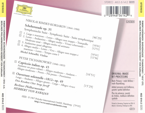 Berliner Philharmoniker, Karajan - Rimsky-Korsakov: Scheherazade / Tchaikovsky: Capriccio italien, Overture 1812 (2000)