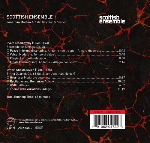 Jonathan Morton and Scottish Ensemble - Tchaikovsky: Serenade for Strings, Op. 48 - & Shostakovich: String Quartet, Op. 68 No. 2 (2015) [Hi-Res]