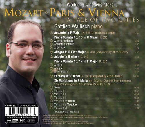 Gottlieb Wallisch - Mozart: Paris & Vienna (2014) [Hi-Res]