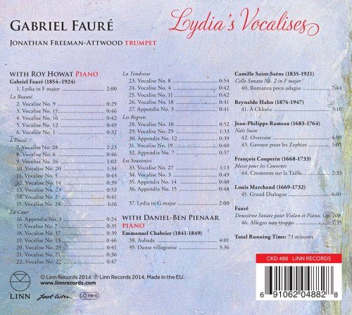 Jonathan Freeman-Attwood and Roy Howat - Faure: Lydia's vocalises (2014) [Hi-Res]