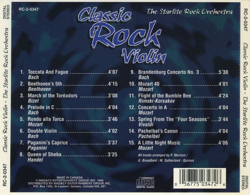 The Starlite Rock Orchestra - Classic Rock Violin (1996) CD-Rip