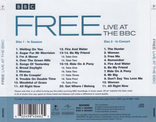 Free - Live At The BBC (2006) CD-Rip