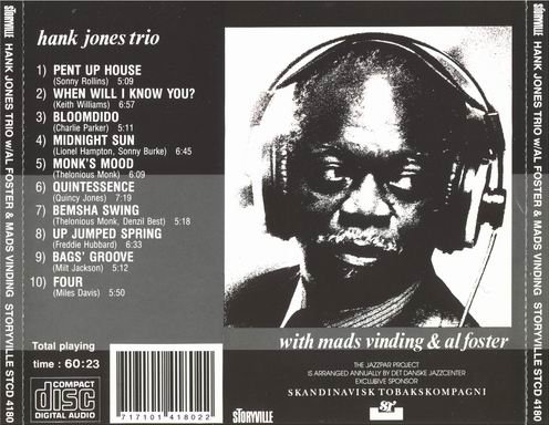 Hank Jones Trio - Hank Jones Trio With Mads Vinding & Al Foster (1991)