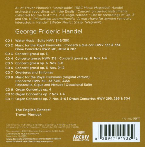 Trevor Pinnock - Handel: Complete Orchestral Recordings (2013) [11CD Box Set]