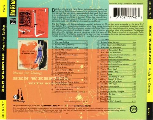 Ben Webster - Music For Loving With Strings (1995) {2 CD} 320 kbps+CD Rip