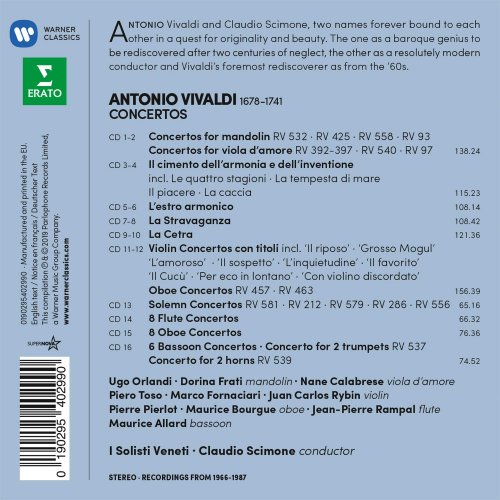 Claudio Scimone - Vivaldi: Concertos for Wind Instruments (2019) [16CD Box Set]