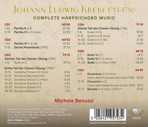 Michele Benuzzi - Krebs: Complete Harpsichord Music (2021)