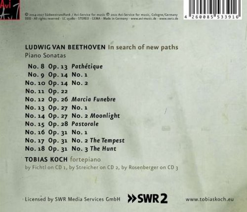 Tobias Koch - Beethoven: Piano Sonatas Nos. 8-18 "On search of new paths" (2021) [Hi-Res]