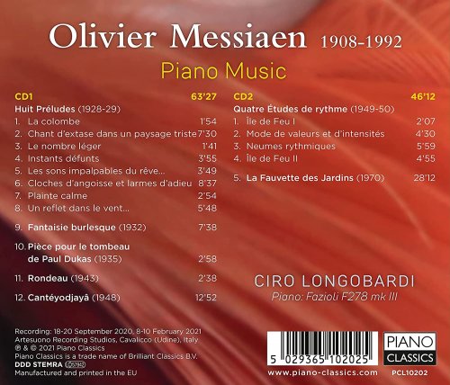 Ciro Longobardi - Messiaen: Piano Music (2021) [Hi-Res]