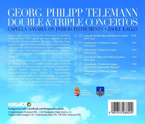 Capella Savaria - Telemann: Double & Triple Concertos (2021)