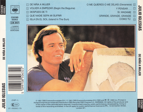 Julio Iglesias - De Niña a Muje (1981) CD-Rip