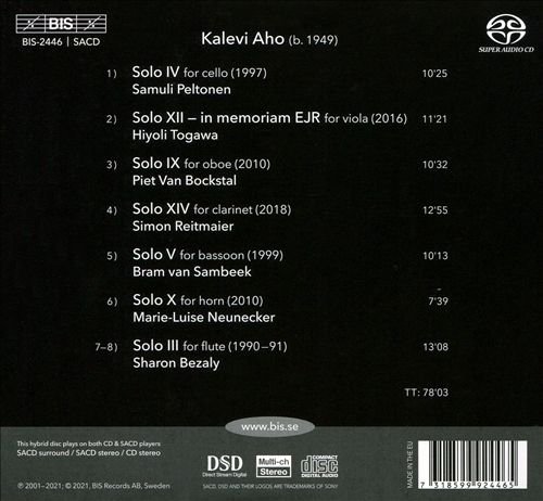 VA - Kalevi Aho Solo, Vol. 1 (2021) CD-Rip