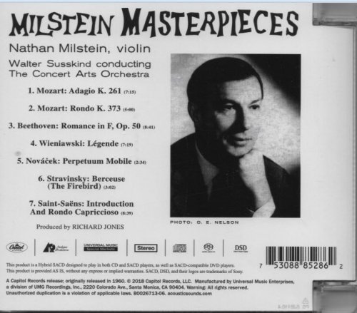 Nathan Milstein - Mozart, Beethoven, Wieniawski, Stravinsky, Saint-Saëns, Nováček: Masterpieces For Violin And Orchestra (2018) [SACD]