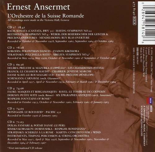 Ernest Ansermet - Ernest Ansermet: Decca Recordings 1953/1967 (2006)