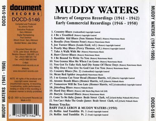 Muddy Waters - Library Of Congress Recordings, Early Commercial Recordings:1941-1950 (2001)