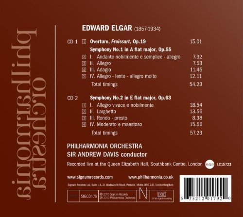 Philharmonia Orchestra & Andrew Davis - Elgar: Symphonies 1, 2 and Froissart Overture (2009) [Hi-Res]