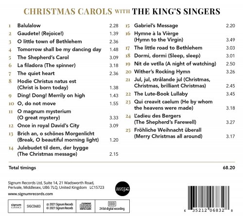 The King's Singers - Christmas Carols with The King's Singers (2021) [Hi-Res]