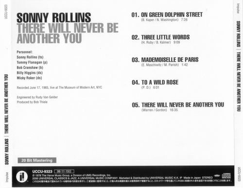 Sonny Rollins - There Will Never Be Another You (1978) CD Rip