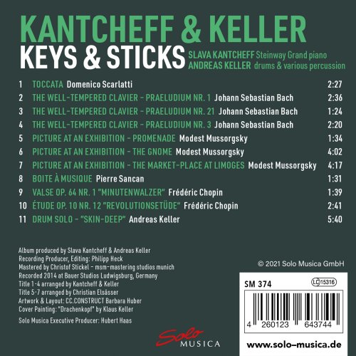 Slava Kantcheff & Andreas Keller - Keys & Sticks (2021) [Hi-Res]