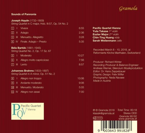 Pacific Quartet Vienna - Sounds of Pannonia (2019) [Hi-Res]