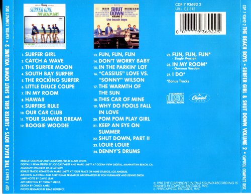 The Beach Boys - Surfer Girl + Shut Down Volume 2 (Remastered) (1990)