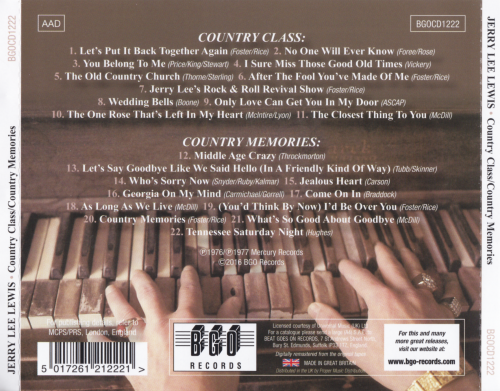 Jerry Lee Lewis - Country Class / Country Memories (2016)