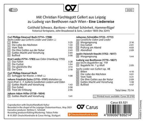 Gotthold Schwarz - Mit Christian Fürchtegott Gellert aus Leipzig zu Ludwig van Beethoven nach Wien - Eine Liederreise (2021)
