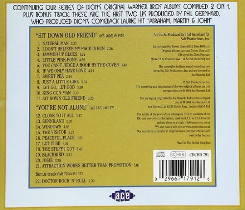 Dion - Sit Down Old Friend + You're Not Alone (Reissue, Remastered) (1970-71/2001)