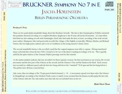 Berliner Philharmoniker, Horenstein - Bruckner: Symphonie Nr.7 (2009)