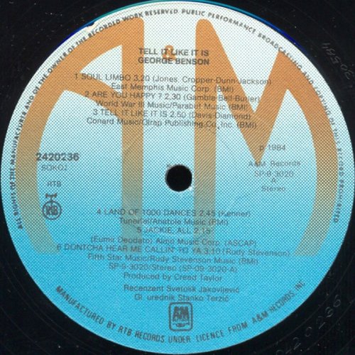 George Benson - Tell It Like It Is (1984) LP