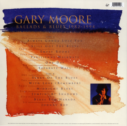 Gary Moore ‎- Ballads & Blues 1982 - 1994 (2014) LP