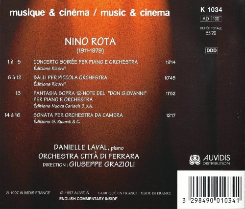 Danielle Laval, Giuseppe Grazioli - Nino Rota: Works for Piano and Orchestra (1997) CD-Rip